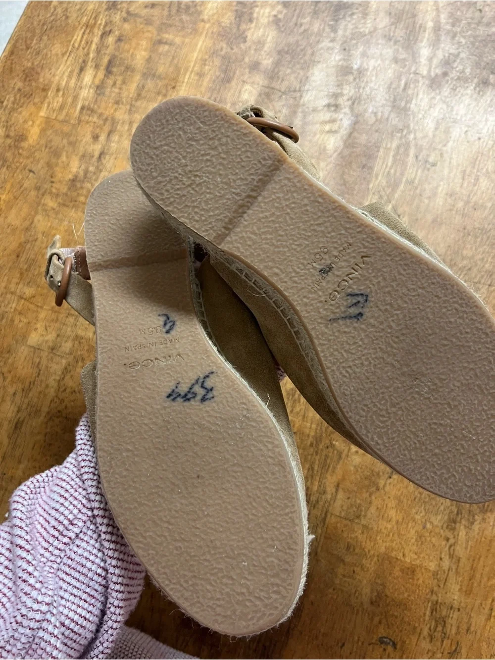 Vince Tan Suede Espadrille Sandals